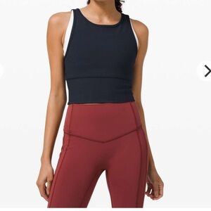 Lululemon pivotal Black Ribbed Women's Tank Top